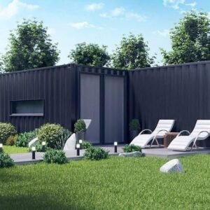 Conteneur maison 6x6 m double – Conteneur 1 Chambre, Salon, Cuisine et Salle de Bain